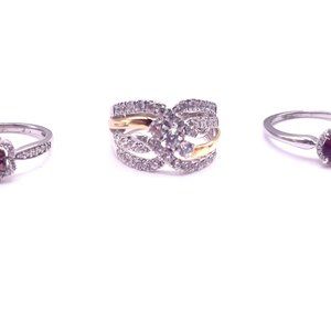5 Sterling Silver Rings. Sold as a bundle as is. Size 6 and 6.5